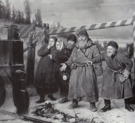 En el ferrocarril Vassili Perov